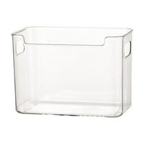 Clear M Refrigerator Storage Bin Fridge Organizer Box Side Door Storage For Food Fruits Vegetables Transparent Refrigerator Bin 1 Pc Size 7.01X4.92X4.05 In Weight 0.35 Lb