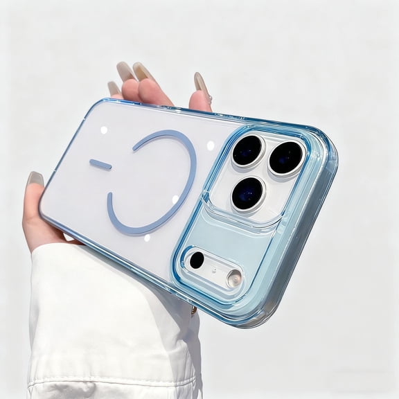 Clear Magnetic Case Compatible for iPhone 14 Pro, Upgraded Colorful Transparent Case [Compatible with Mag-Safe] Slim Lightweight Shockproof Protective Phone Cover for iPhone 14 Pro, Blue
