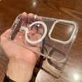 thumbnail image 1 of Clear Magnetic Case Cover for Apple iPhone 14, Compatible with Magsafe Slim Fit Not-Yellowing Drop Protection Rugged Bumper Minimalist Phone Case for iPhone 14, Clear, 1 of 4