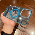 thumbnail image 1 of Clear Magnetic Case Cover for Apple iPhone 16 Pro Max, Compatible with Magsafe Slim Fit Not-Yellowing Drop Protection Rugged Bumper Minimalist Phone Case for iPhone 16 Pro Max, Blue, 1 of 4