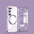 thumbnail image 1 of Clear Magnetic Case for Samsung Galaxy S25 Plus with Camera Lens Protector, Shockproof Cushion Anti-Scratches Non-Yellowing Cover Compatible with Mag-Safe Transparent Phone Case, Lightpurple, 1 of 6