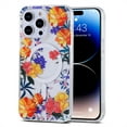 thumbnail image 1 of Clear Magnetic Case for iPhone 15 Plus High-Transparency Floral Flower Design Cover, Compatible with MagSafe Wireless Charging Slim Lightweight Shockproof Case, Orange Flower, 1 of 9