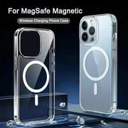Clear Magnetic Circle Magsafing Phone Case For iPhone 15 14 13 12 11 Pro Max mini XS XR 7 8 Plus iPhone Magnetic Macsafe Cases Gift