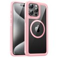 thumbnail image 1 of Clear Magnetic Phone Case for iPhone 12 Pro / 12 6.1", Compatible with MagSafe, [Not Yellowing] [Military Grade Protection] Slim Transparent Anti-Scratch Shockproof Phone Case Cover,Pink, 1 of 11
