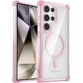 thumbnail image 1 of Clear Magnetic for Samsung Galaxy Note 20 Ultra Case[Compatible with MagSafe][Military Grade Protection] Anti-Yellowing Scratch-Resistant Slim Soft TPU Back Shockproof Case, Pink, 1 of 14