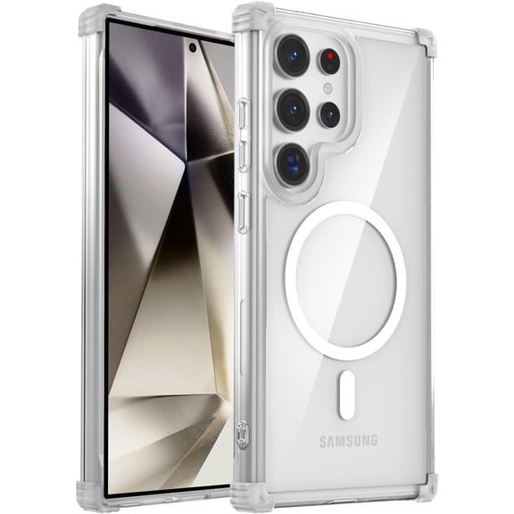 Clear Magnetic for Samsung Galaxy Note 20 Ultra Case[Compatible with MagSafe][Military Grade Protection] Anti-Yellowing Scratch-Resistant Slim Soft TPU Back Shockproof Case, Transparent