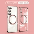 thumbnail image 1 of Clear Magnetic for Samsung Galaxy S23 Case with Lens Protection, Compatible with Magsafe, Military-Grade Protection, Yellowing Resistant, Scratch-Resistant Back, Shockproof Slim Phone Case,Rosegold, 1 of 8