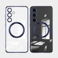 thumbnail image 1 of Clear Magnetic for Samsung Galaxy S25 Plus Case with Lens Protection, Compatible with Magsafe, Military-Grade Protection, Yellowing Resistant, Scratch-Resistant Back, Shockproof Phone Case,Purple, 1 of 5