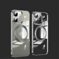 thumbnail image 1 of Clear Magnetic for iPhone 12 Case with Lens Protection, Compatible with Magsafe, Military-Grade Protection, Yellowing Resistant, Scratch-Resistant Back, Shockproof Slim Phone Case,Black, 1 of 9