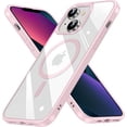 thumbnail image 1 of Clear Magnetic for iPhone 13 Mini Case, Compatible with MagSafe, [Not Yellowing] [Military Grade Protection] Slim Transparent Silicone Anti-Scratch Shockproof Phone Case for 13 Mini, Pink, 1 of 6