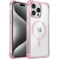 thumbnail image 1 of Clear Magnetic for iPhone 15 Pro Case[Compatible with MagSafe][Military Grade Protection] Anti-Yellowing Scratch-Resistant Slim Soft TPU Back Shockproof Case, Pink, 1 of 14