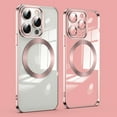 thumbnail image 1 of Clear Magnetic for iPhone 16 Pro Case with Lens Protection, Compatible with Magsafe, Military-Grade Protection, Yellowing Resistant, Scratch-Resistant Back, Shockproof Slim Phone Case,Rosegold, 1 of 8