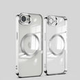 thumbnail image 1 of Clear Magnetic for iPhone 16e Case with Lens Protection, Compatible with Magsafe, Military-Grade Protection, Yellowing Resistant, Scratch-Resistant Back, Shockproof Slim Phone Case,Silver, 1 of 7