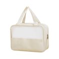 thumbnail image 1 of Clear Makeup Bag, Transparent Portable Travel Cosmetic Pouch With Handle For Toiletry Storage, 1 Pack, 1 of 6