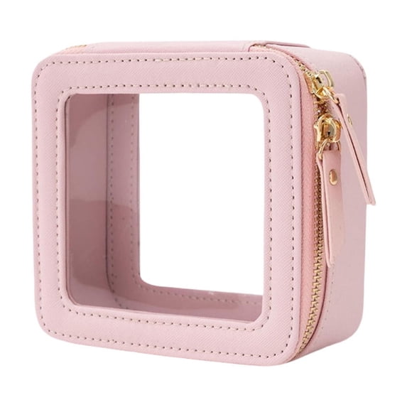 Clear Makeup Bag for Women Portable Travel Cosmetic Pouch Organizer with Zipper Cute Mini Toiletry Storage Car Accessories