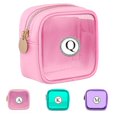 thumbnail image 1 of Clear Makeup Bag with Initial,Travel Toiletry Bag Cute Cosmetic Bags Organizer, Travel Essentials Gifts for Women, 1 of 7