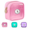 thumbnail image 1 of Clear Makeup Bag with Initial,Travel Toiletry Bag Cute Cosmetic Bags Organizer, Travel Essentials Gifts for Women, 1 of 7