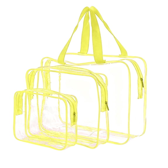 Clear Makeup Bags, Binkne Toiletry Bag with Zipper Handle Pvc Waterproof Cosmetic Bags Set Transparent Travel Pouch Clear Makeup Organizer