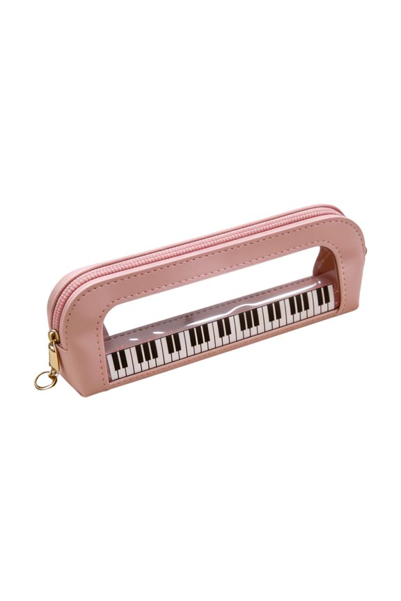 Clear Makeup Brush Bag Pouch, Waterproof PU Leather Portable Makeup Bag Holder with Transparent Window, Travel Lipstick Case Pouch Car Organizer Pink