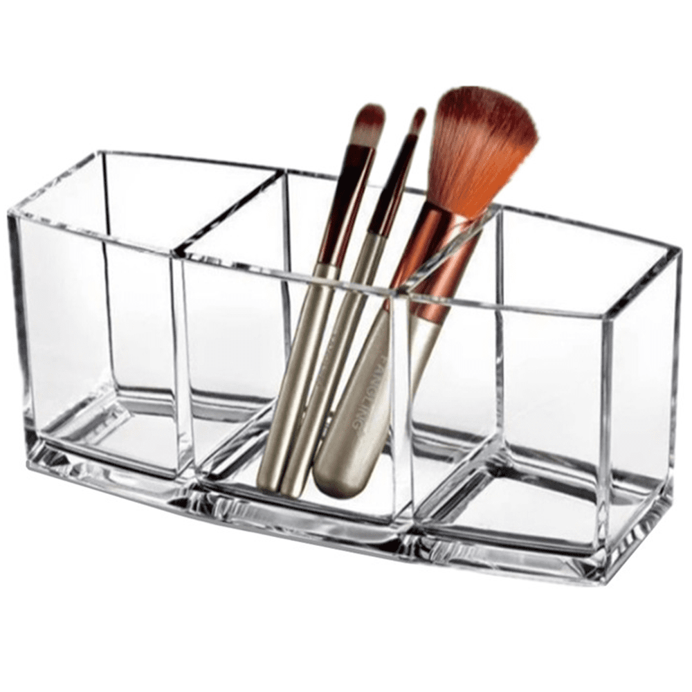 Clear Makeup Brush Holder Organizer, Acrylic Cosmetic Brushes Storage