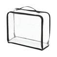 thumbnail image 1 of Clear Makeup Cosmetic Toiletry Organizer Bag, Sheer Plastic Tote Bags, Waterproof Transparent Handbag Purse with Zipper Handle Portable Travel Luggage Pouch Airport Airline Vacation Organization, 1 of 2