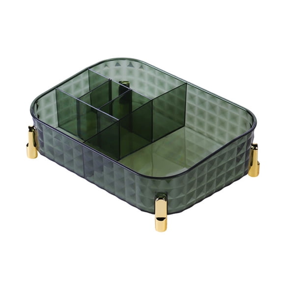 Clear Makeup Storage Box Desktop Divider Compartment Supplies for Lipsticks Liquid Cream Case Accessory