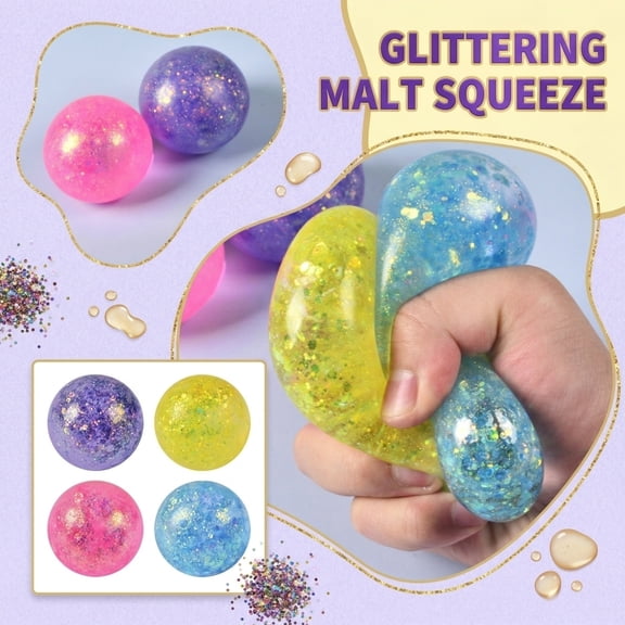 Clear Maltose Squishy Toys Stress Ball, Anxiety Relief Sensory Fidget, Slow Soft Pinch Squeeze Gooey Hand Tool, Stress Release Cute Party Gift for Teens(Random Color)