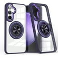 thumbnail image 1 of Clear Mangetic Case for Samsung Galaxy S23 Plus with 360° Rotatable Ring Holder Kickstand, [Compatible with MagSafe] Soft Bumper Rugged Acrylic Back Hybrid Protective [Non-Yellowing] Case, Purple, 1 of 7