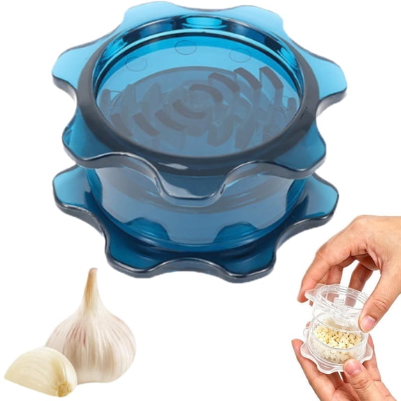 Clear Manual Garlic Twister and Ginger Mincer Tool, 2026 New Garlic Crusher, Portable Manual Garlic Chopper for Kitchen Cooking, Compact Herb Mincer for Home Cooks