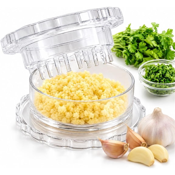 Clear Manual Garlic Twister Mincing Tool, Multi-Functional Hand Garlic Chopper, For Garlic Ginger Onion Herbs And Nuts Home Kitchen Use,1PCS