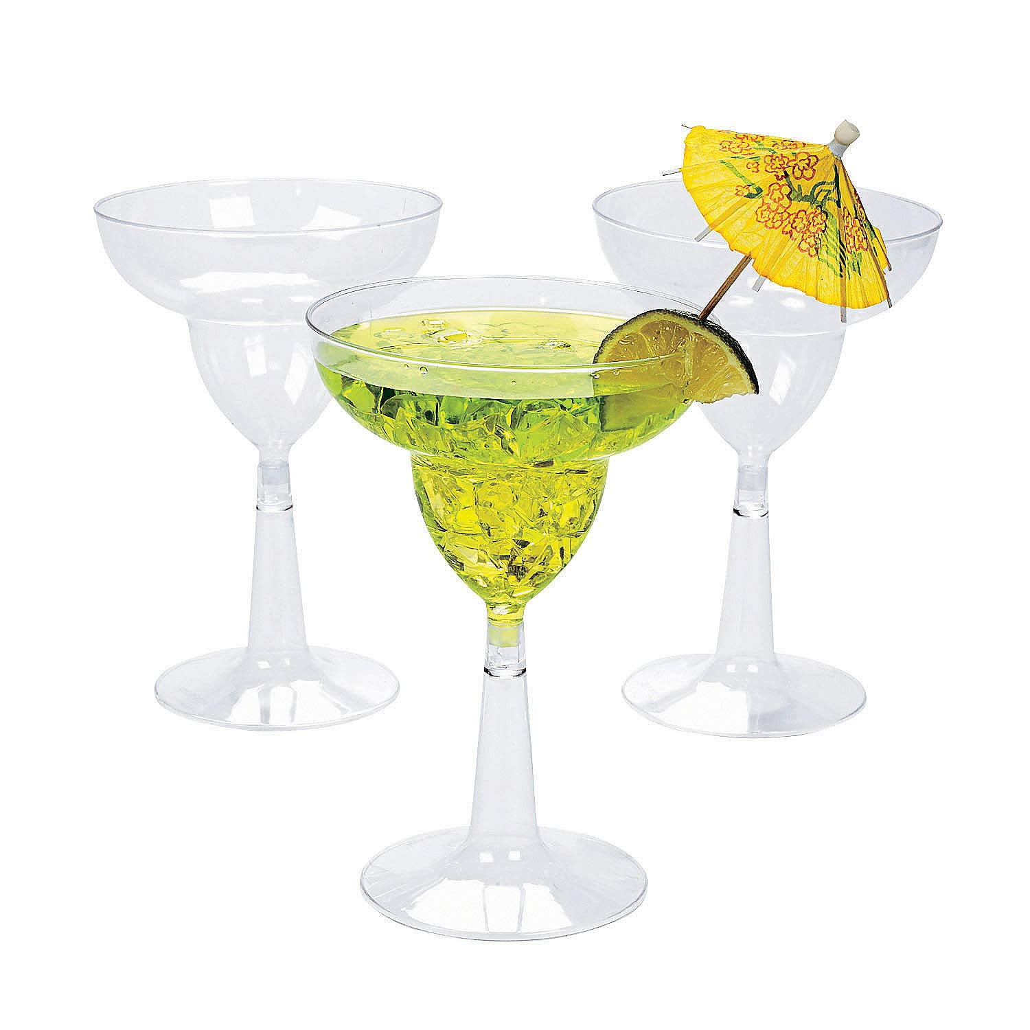 Clear Margarita Glasses Party Supplies 12 Pieces