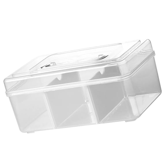 Clear Medicine Organizer Box with Handle, Multipurpose Plastic Medicine Container, Portable First Aid Box Empty, Thickened Medicine Storage Organizer, Mini Medical Box Pill Organizer for Home,Clear