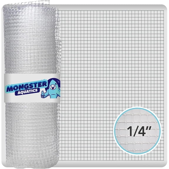 Clear Mesh Netting Material - 4'x5' - Plastic Mesh Screen Netting for Fish Aquarium Screen Top Cover - Aquarium Top - Aquarium Screen (4' x 5')