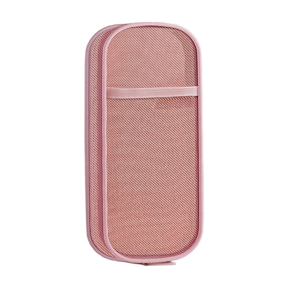 Clear Mesh Pencil Bag,Large Capacity Zipper Pencil Case with Elastic Band Pen Holder for Stationery Supplies Storage,Aesthetic Pencil Pouch for Teenager,Pink