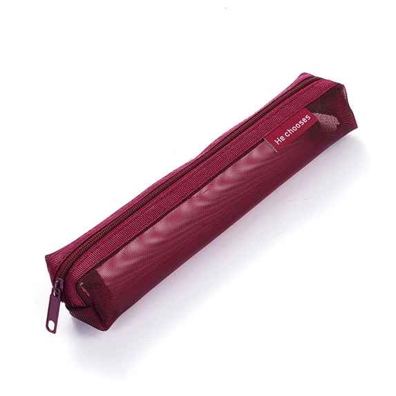 Clear Mesh Pencil Case See Through Pencil Bag Light Weight Pen Pouches Pencil Organizers Bag Travel Cosmetics Bag