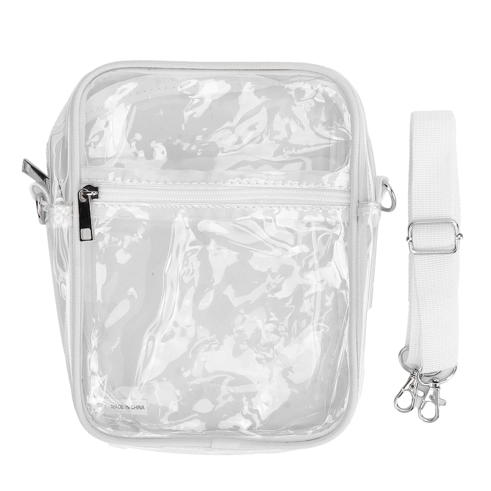 Clear Messenger Bag PVC Transparent Zipper Waterproof Adjustable Purse ...