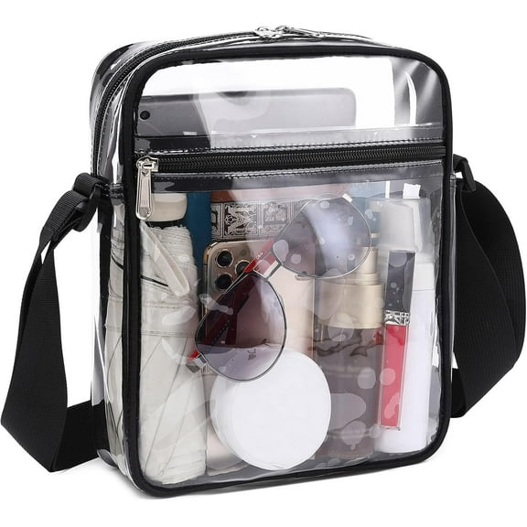 Clear Messenger Bag for Work & Business Travel for Men & Women, Stadium Approved