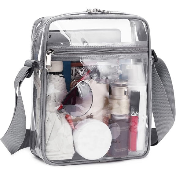 Clear Messenger Bag for Work & Business Travel for Men & Women, Stadium Approved