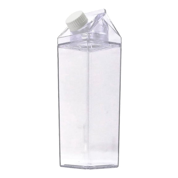 Clear Portable Milk Carton Bottle Food Storage Container for Outdoor Travel Picnic