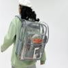 thumbnail image 1 of Clear Mini Backpack Small Transparent Backpack, Clear Backpack Stadium Approved,Heavy Duty Clear Backpack With Large Laptop Compartment Plastic Bookbags For School Stadium Security Sporting, 1 of 7