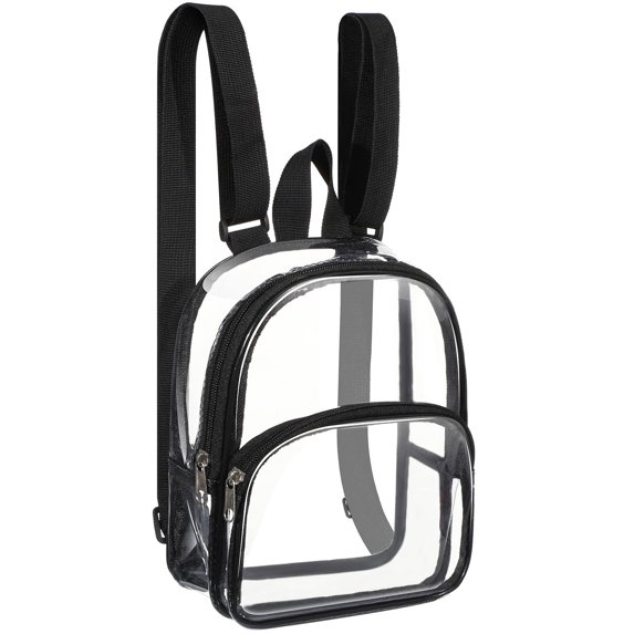 Clear Mini Backpack Stadium Approved, Water proof Transparent Backpack for Work, Security Travel, Concert & Sport Event
