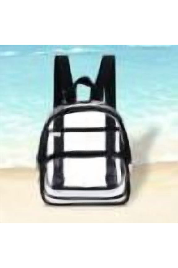 Clear Mini Backpack Transparent Backpack, Clear Backpack Heavy Duty Clear Bookbag Transparent Backpack Look Through Plastic Bookbag For School,Work,Stadium,Travel,Security,Festival,College