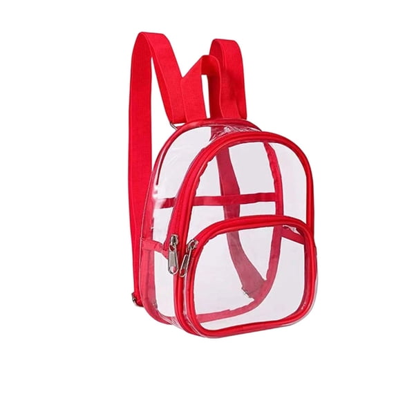 Clear Mini Backpack, Transparent PVC Small Backpack Stadium Approved for Concerts, Sports Events, Travel, and School