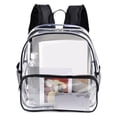 thumbnail image 1 of Clear Mini Beach Backpack - Clear Backpack Stadium Approved 12x12x6 Small Clear Backpack for Women Clear Bag for Concerts Festivals Sports Work, 1 of 7