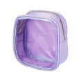 thumbnail image 1 of Clear Mini Makeup Bag Small Makeup Bag Transparent Cosmetic Zipper Pouch for Purse Purple, 1 of 7