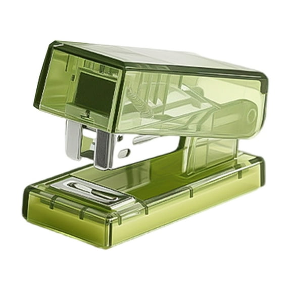 Clear Mini Stapler with 1000Pcs Staple 10 Sheets Capacity Erognomic Grip Small Portable Stapling Machine for Students