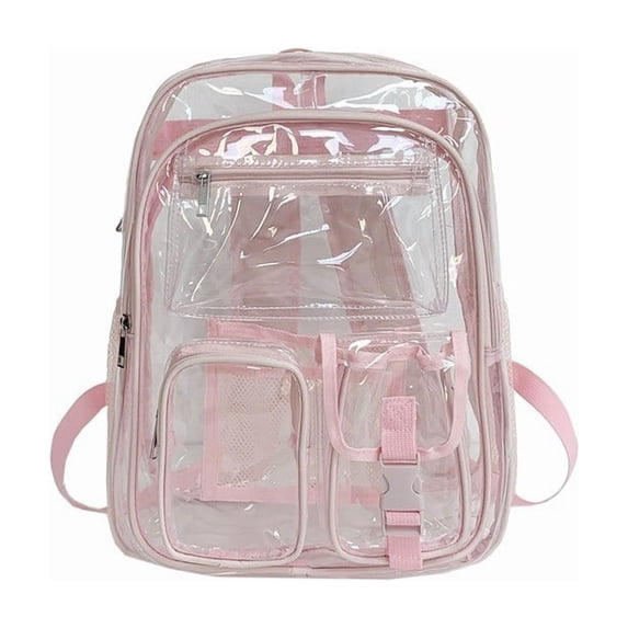 Clear Mini Transparent Backpack with Mesh Side Pockets, Waterproof PVC ...