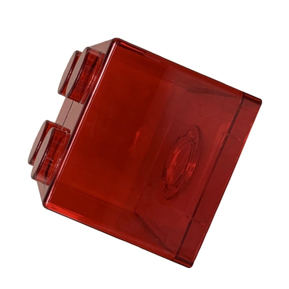 Clear Money Bank Coin Saving Boxes,Building Block Design Rectangular Transparent Coin Saving Box Home Decoration for Girls and Boys [Red 3.5x3.5x3.6in]