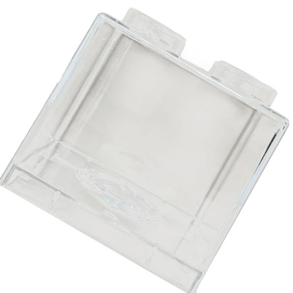 Clear Money Bank Coin Saving Boxes,Building Block Design Rectangular Transparent Coin Saving Box Home Decoration for Girls and Boys [White 3.5x3.5x3.6in]
