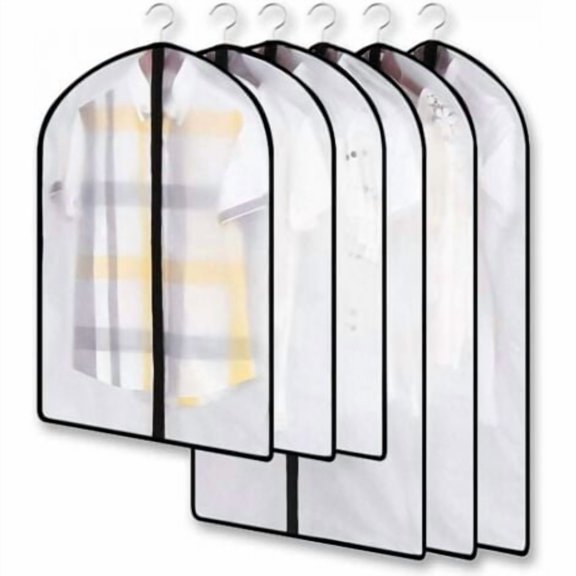Clear Moth Proof Garment Bag Dustproof Clothes Cover Set Ideal for In Closet Protect Clothes Shirt and Suit